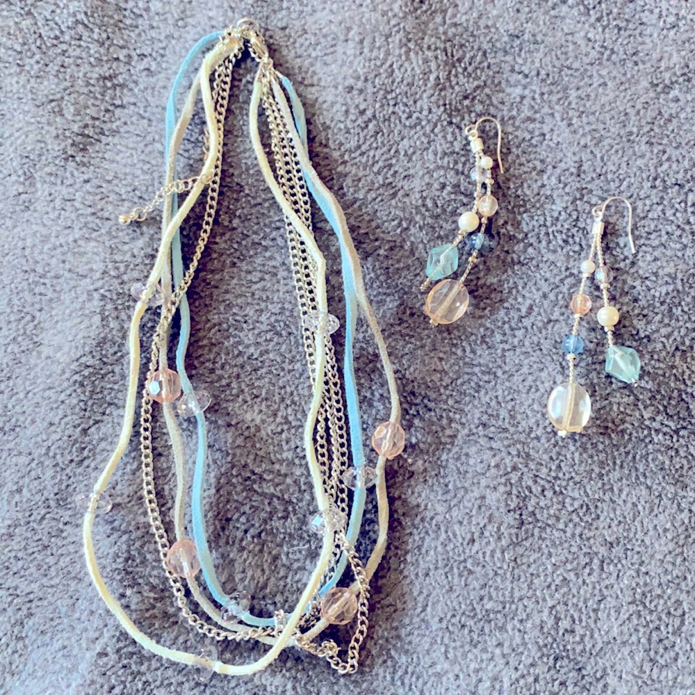 Necklace and earrings